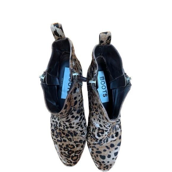 Golden Goose Viand Leopard Pony Hair Double Zip Ankle Bootie Eu 40 US 10 - Picture 9 of 15